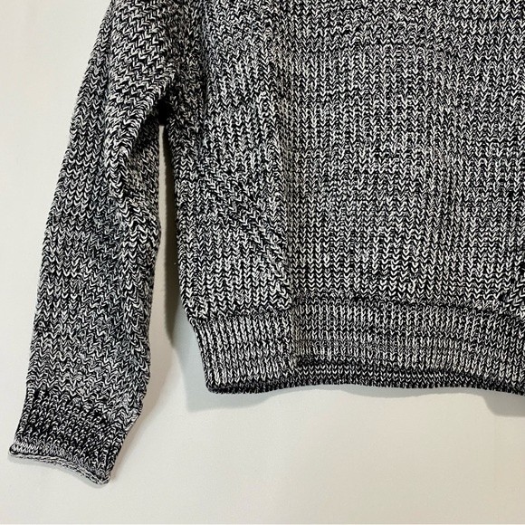 Abound Women’s Easy Stitch Ribbed Mock Neck Long Sleeve Sweater Black Marl NWT - Picture 3 of 7